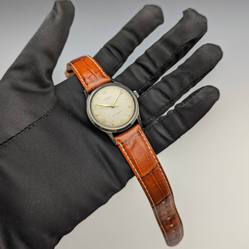 英国ヴィンテージ ベンソン 機械式腕時計 CYMAムーブ メタルケース 動作良好